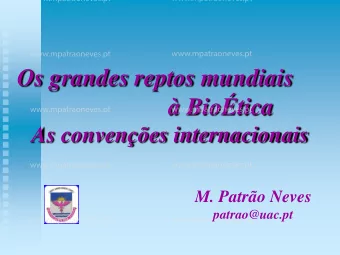Biotica  www.mpatraoneves.pt  www.mpatraoneves.pt As convenes internacionais