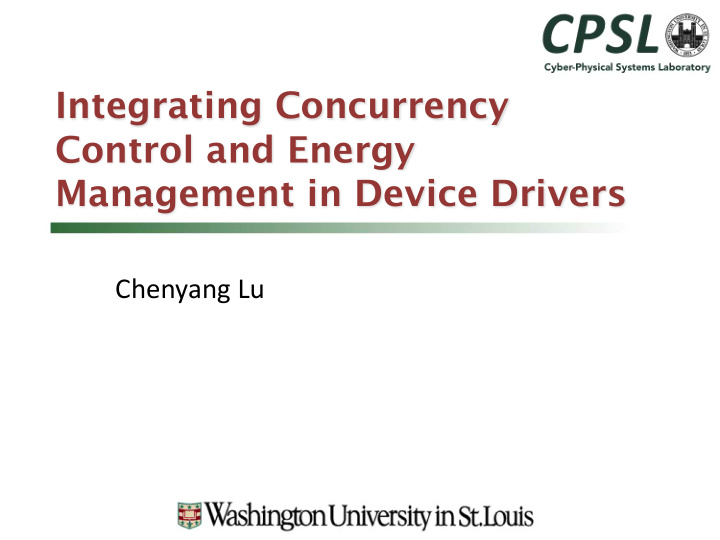 integrating concurrency control and energy management in