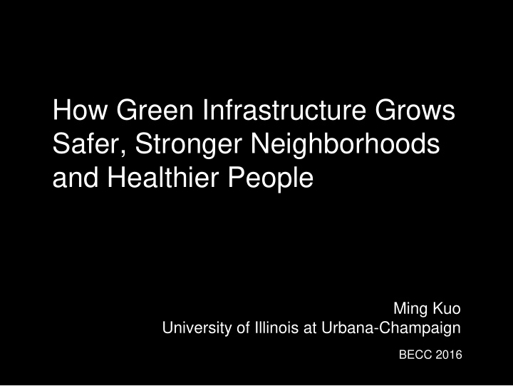 how green infrastructure grows safer stronger