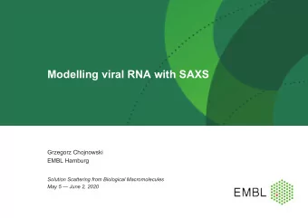 Modelling viral RNA with SAXS  Grzegorz Chojnowski  EMBL Hamburg  Solution Scattering from