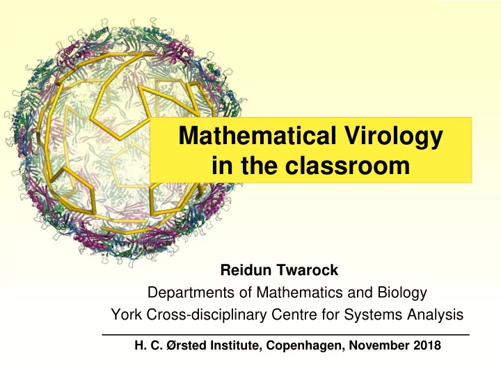 mathematical virology