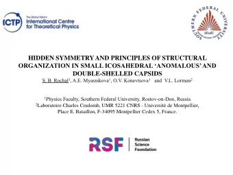 HIDDEN SYMMETRY AND PRINCIPLES OF STRUCTURAL  ORGANIZATION IN SMALL ICOSAHEDRAL ANOMALOUS AND