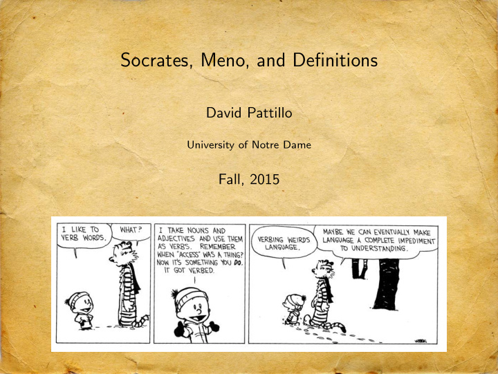 socrates meno and definitions