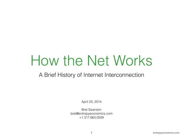 how the net works