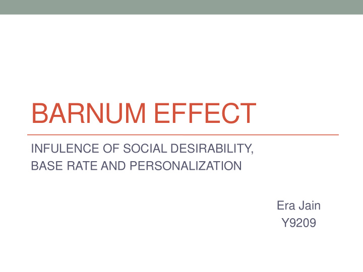 barnum effect