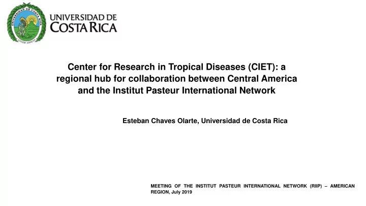 regional hub for collaboration between central america