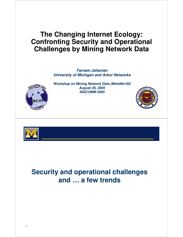 the changing internet ecology confronting security and