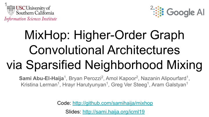 mixhop higher order graph convolutional architectures via