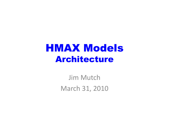 hmax models