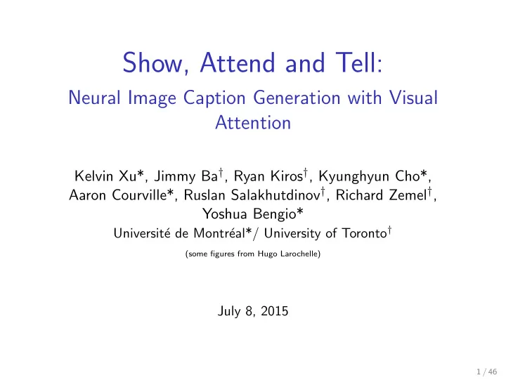 show attend and tell