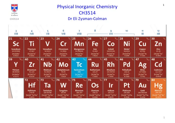 physical inorganic chemistry ch3514