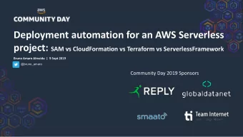 Deployment automation for an AWS Serverless project: SAM vs CloudFormation vs Terraform vs