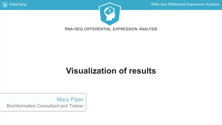 visualization of results