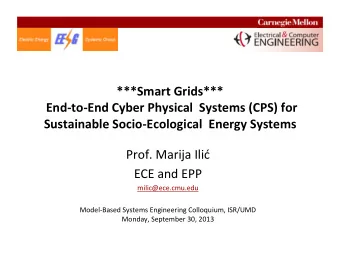 ***SmartGrids***  EndtoEndCyberPhysicalSystems(CPS)for