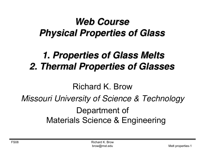 web course web course physical properties of glass