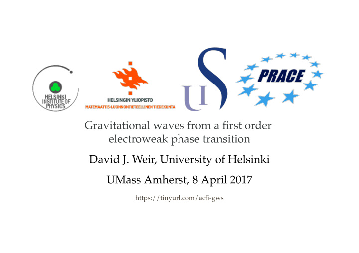 gravitational waves from a first order electroweak phase