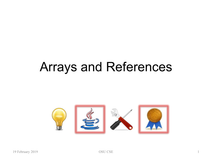 arrays and references