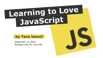 I  e  v  o  L  o  t  g  n  i  n  r  a  e  L  I  I  t  p  i  r  c  S  a  v  a  J  I  Iby Tara