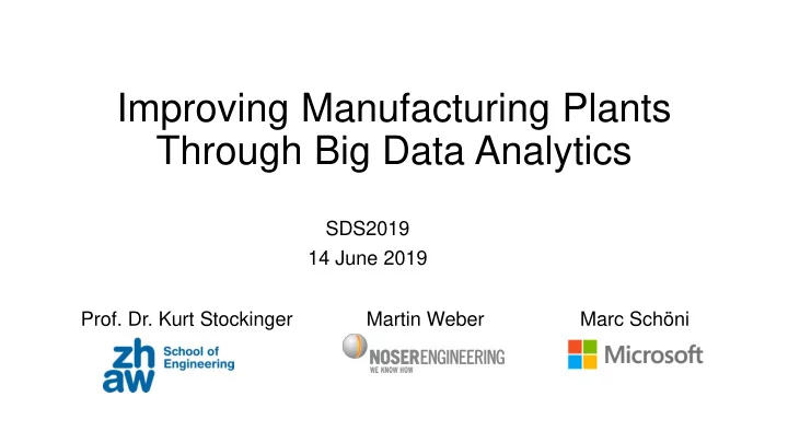 improving manufacturing plants