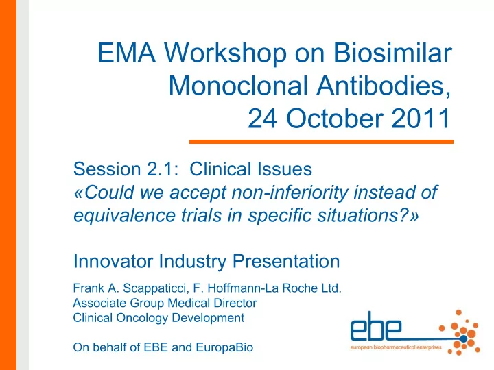 ema workshop on biosimilar monoclonal antibodies 24