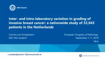 patients in the Netherlands  Carmen van Dooijeweert  European Congress of Pathology  MD,