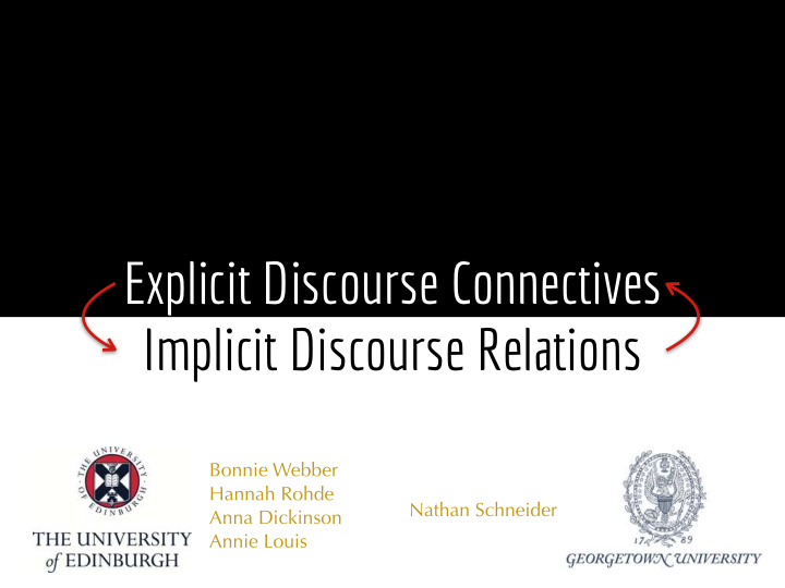 explicit discourse connectives implicit discourse
