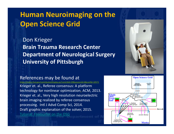 human neuroimaging on the open science grid