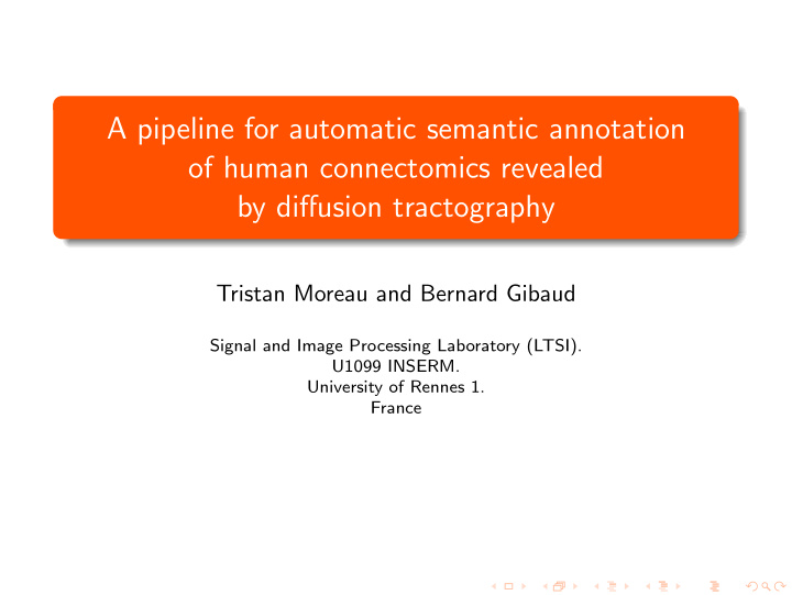 a pipeline for automatic semantic annotation of human