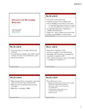 Advanc e s in Me asur  ing   Ca sc a de  o f me a sure me nt   Gra phic  me tho d o f re c o