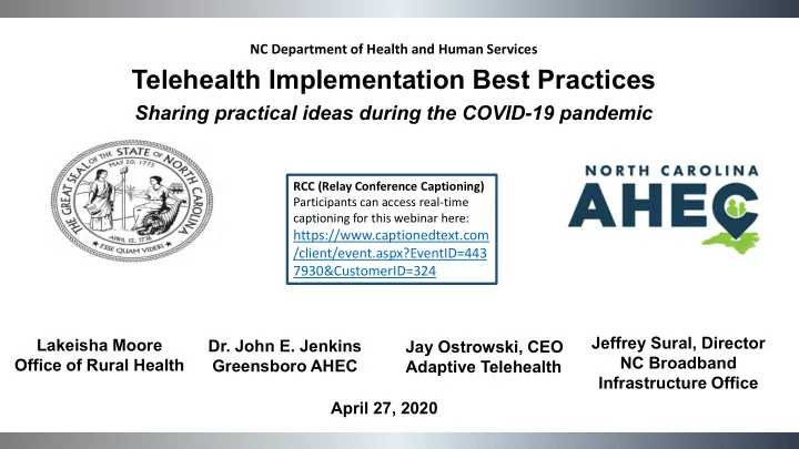 telehealth implementation best practices