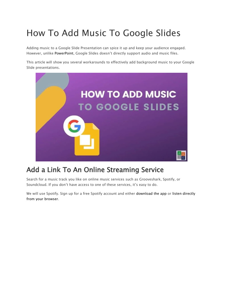 how to add music to google slides