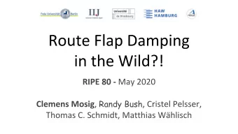 Randy Bush  Announcement  1.1.1.0/24  Withdrawal  1.1.1.0/24  Announcement  1.1.1.0/24