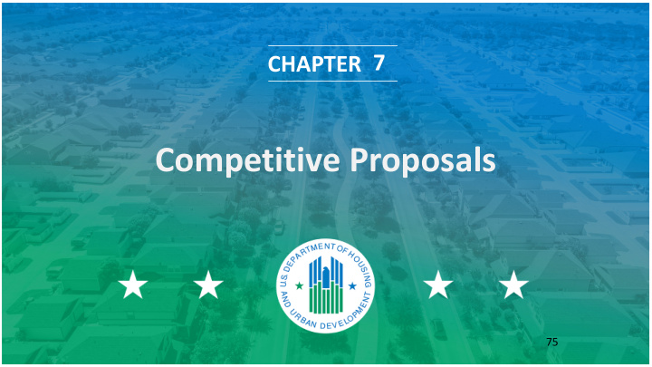 competitive proposals