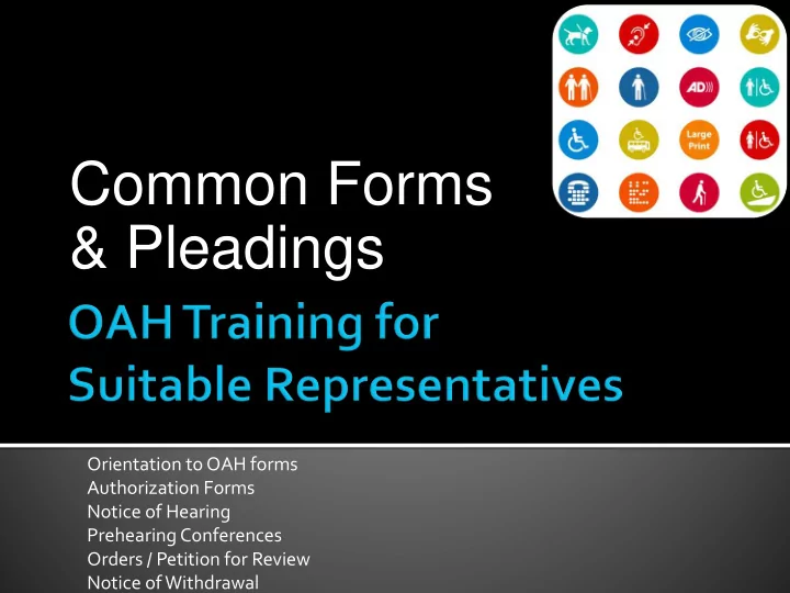 common forms pleadings