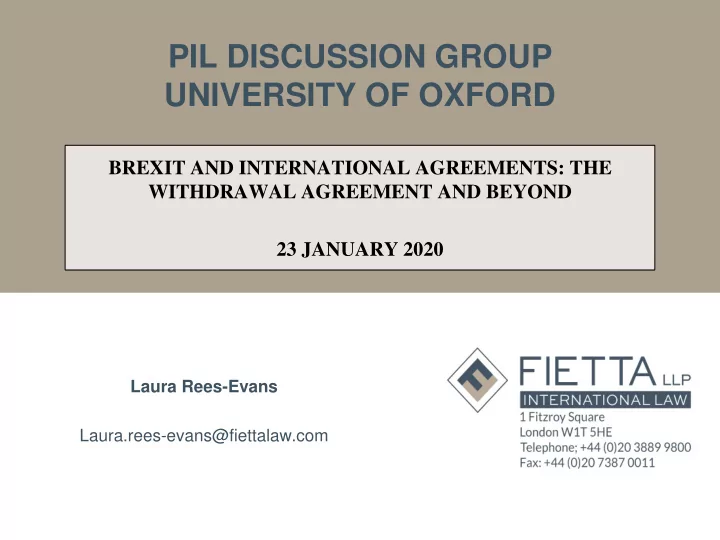 pil discussion group