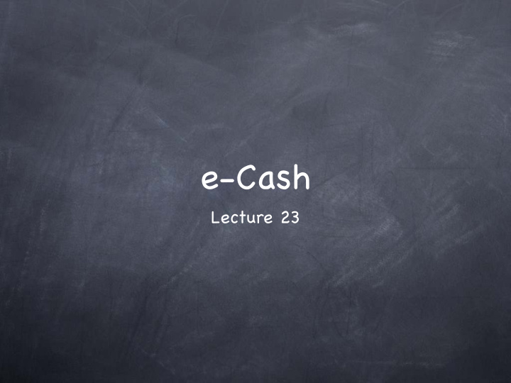 e cash