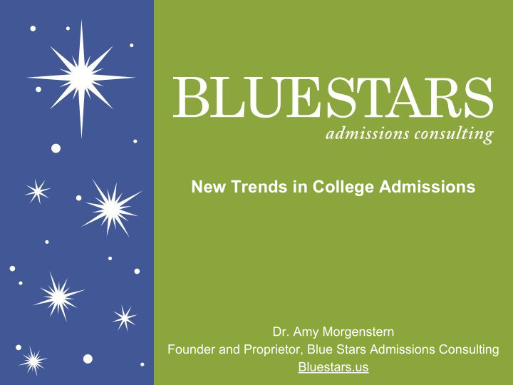 new trends in college admissions