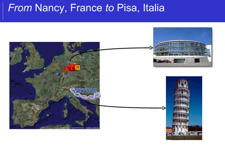 from nancy france to pisa italia ontology guided data