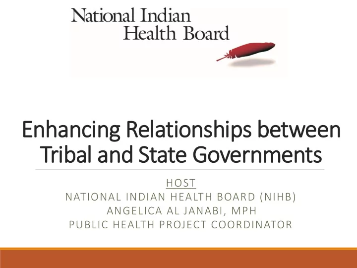 tribal and state governments
