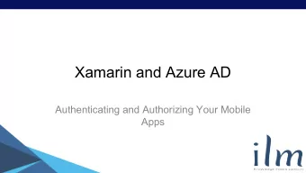 Xamarin and Azure AD  Authenticating and Authorizing Your Mobile  Apps  Basic Active Directory