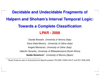 Decidable and Undecidable Fragments of  Halpern and Shohams Interval Temporal Logic:  Towards a
