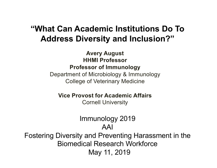what can academic institutions do to address diversity