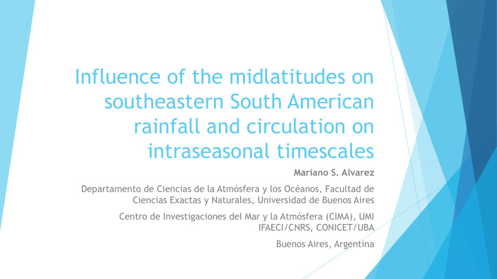 rainfall and circulation on