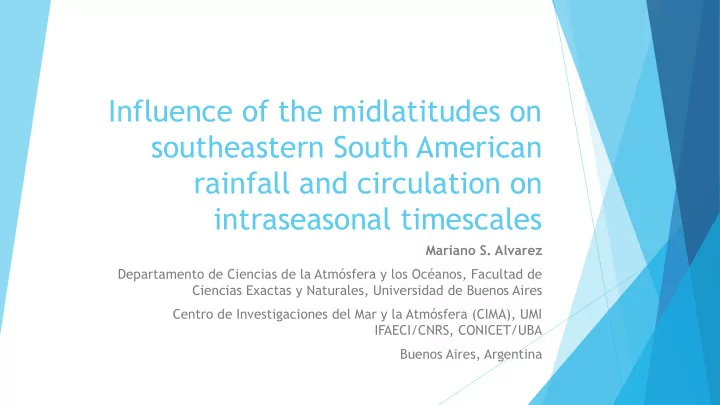 rainfall and circulation on