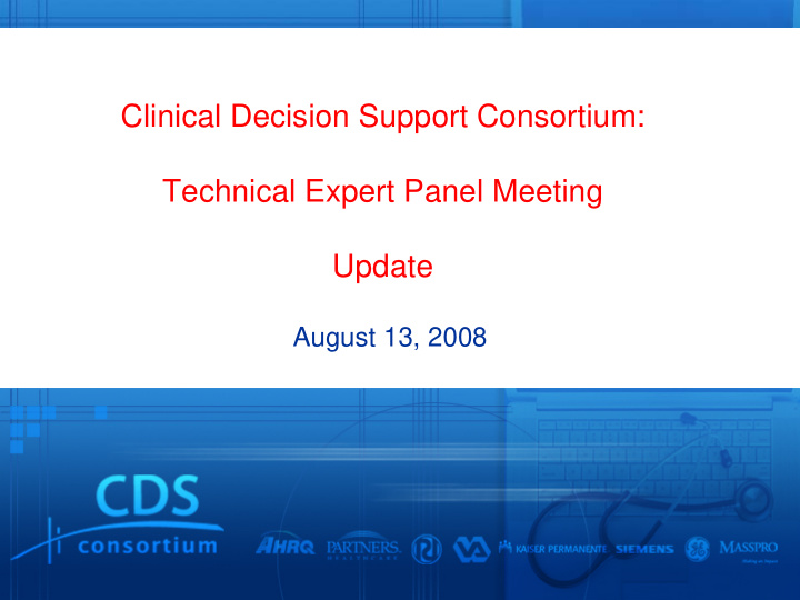 clinical decision support consortium technical expert