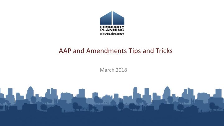 aap and amendments tips and tricks
