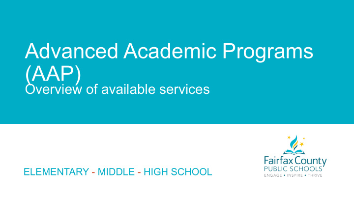 advanced academic programs aap
