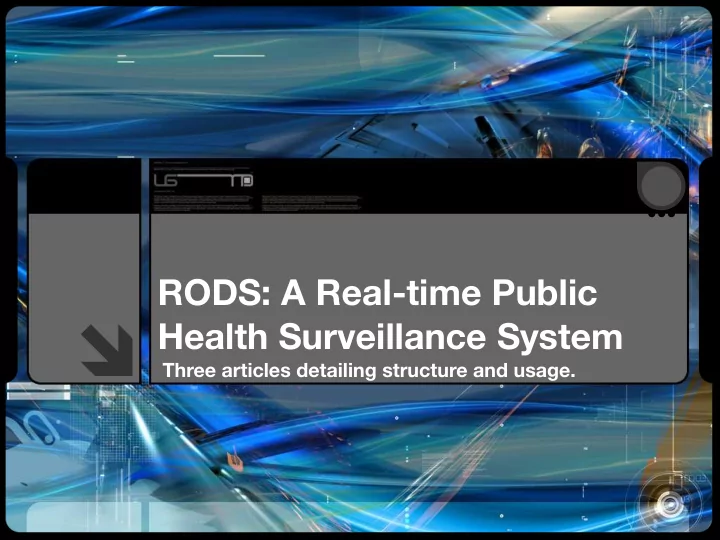 rods a real time public health surveillance system