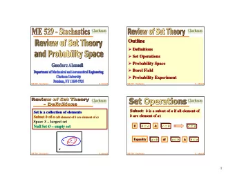 Outline  Outline  Definitions    Definitions  Set Operations    Set Operations