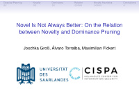novel is not always better on the relation between